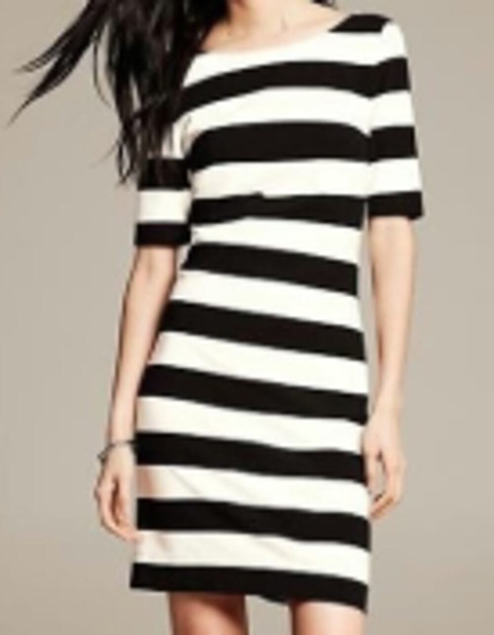 Banana Republic Rugby Striped Ponte Knit Dress sz 4
